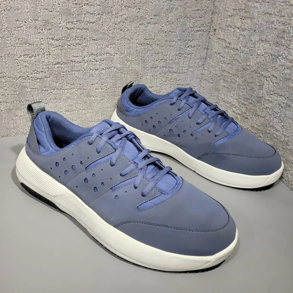 Crocs On The Clock 209475 Mens Size US 14.5 Storm Blue Nubuk Work Sneaker Shoes